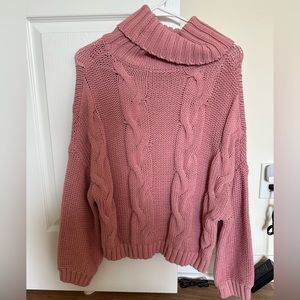 Thick pink chunky sweater. Great quality. Never worn.